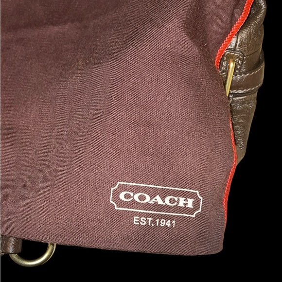 COACH Madison Sophia Chocolate Brown Hobo Purse with Bag cover - Picture 12 of 13